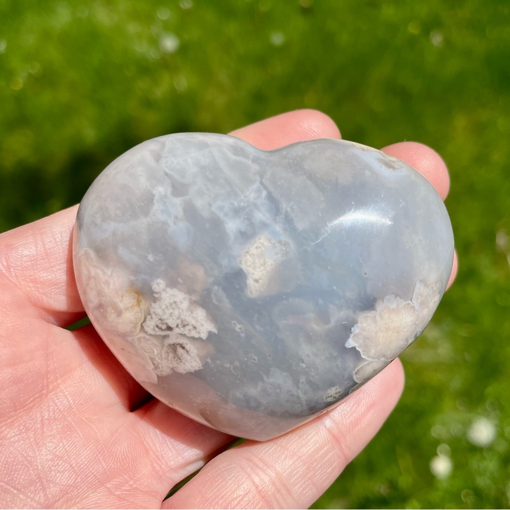 🌸Flower Agate Heart Shape Crystal🌸